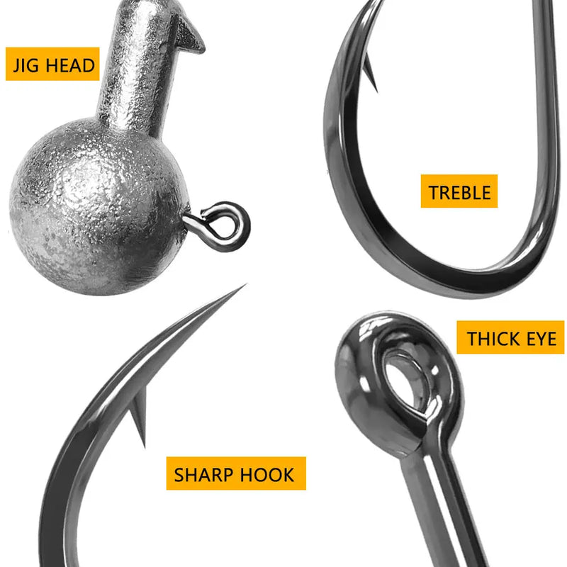 5pcs 1g 2g 3g 4g 5g 10g 20g 22g 25g 28g crank Jig head hook fishing hook head Jig lure hard bait soft worm jig hook for fishing