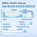 KBDiy GMK Blue Samurai Keycap Cherry Profile Double Shot PBT ISO Keycaps For Gamer Mechanical Keyboard Kit Gaming Point Key Cap