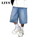 LIYS Men's Simple Light Blue Retro Ultra Baggy Wide-Leg | SAMAG
