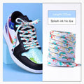 1 Pair Cotton Shoelaces Trend Tie Dye Shoe Laces Personality Men and Women Casual Shoes Universal Flat Shoelaces 120/140/160cm