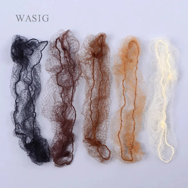 50pcs/20pcs Sample Order Five Colors Nylon Hairnets Invisible Soft Elastic Lines Hair Net