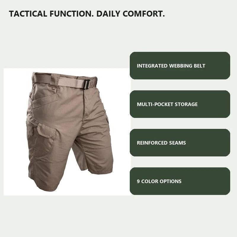 IX7 Men Tactical Cargo Shorts Summer Waterproof | SAMAG