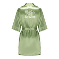 Satin Silk Robes Plus Size Wedding Bathrobe Bride | SAMAG