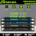 FUHAM KS2500 Power Amplifier 2/4 Channel  8 Ohm 1200W Audio Amplifier Digital Amplifier Audio DJ Stage Performance