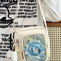 Y2K Mini Women's Korean Style Casual Crossbody Bag with Transparent Pocket, Small Shoulder Bag, Wallet and Phone DIY Bag