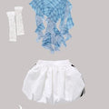 Girls K - pop Off Shoulder Crop Top Tutu Skirt Kids Hip Hop - View 10 | SAMAG