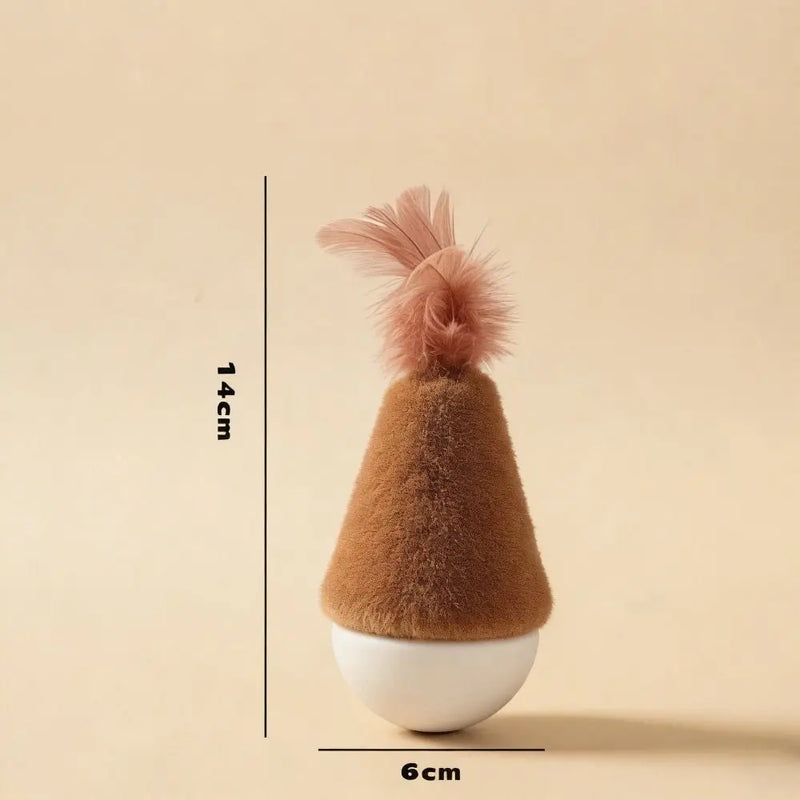 Creative Feather Tumbler Wobbler Bite-resistant Wobbler Design Interactive Cat Relaxed Non-toxic Tumbler Solo Play