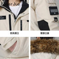 Outdoor Hiking Winter Mens Hooded Fur Collar Duck Coats Climbing Waterproof Coats Fashion Parkas Male Casual Warm Down Jackets
