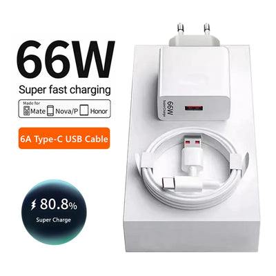 6A 66W Super Fast EU Wall Charger For Huawei Mate 40 50 | SAMAG