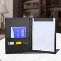 A4 PU Leather Planner Notebook Ring Binder File Folder Portfolio Office School Folder for Documents A4 Paper Writing Board
