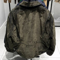 MAMELICCE Original design Vintage Distressed style jacket Men's clothing coat Army green Cotton clothes jackets man overcoats