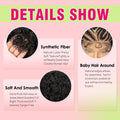 Afro Kinky Curly Hair Wig New Braided Wigs for Black Women Full Lace Synthetic Wigs Knotless Cornrow Braids Short 6 Inches