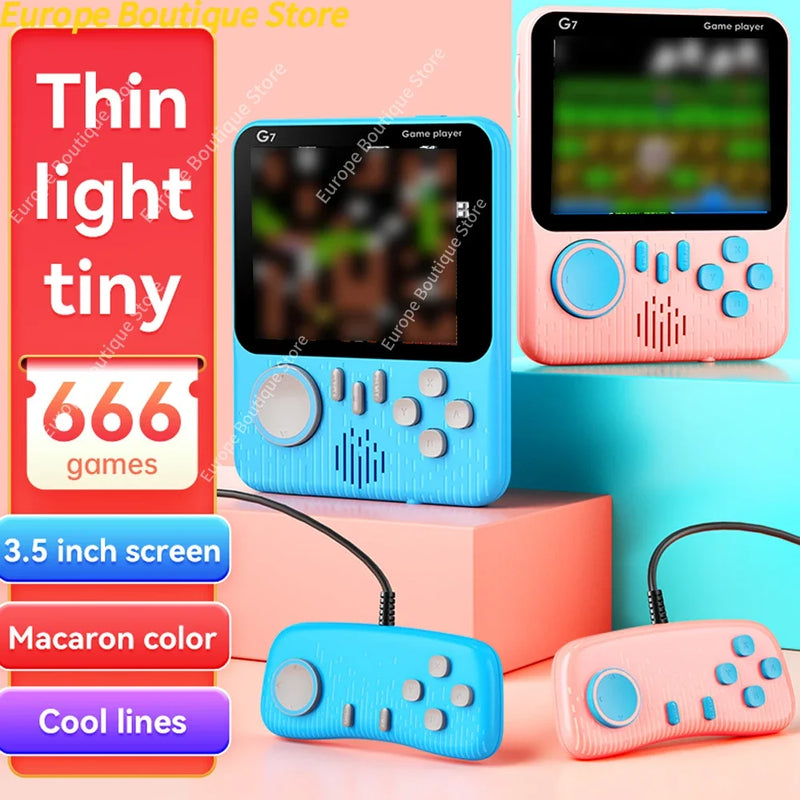 Handheld Game Console 3.5 inch G7 666 in 1 Portable Retro Student Card Machine Portable Retro Nostalgic Games Console