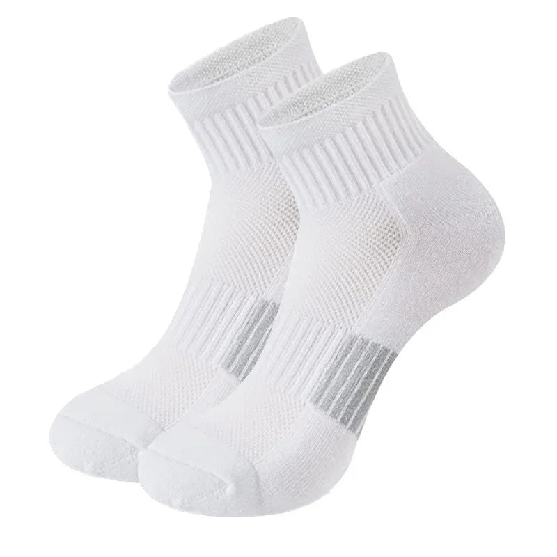 6 Pairs of Men's Solid Color Vertical Striped Mid-Calf | SAMAG