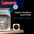 Lenovo Air Conditioner Ice Fan Mini USB Portable Air Cooler Humidifier Water Mist Spray LED Night Light Desktop Cooling Fan