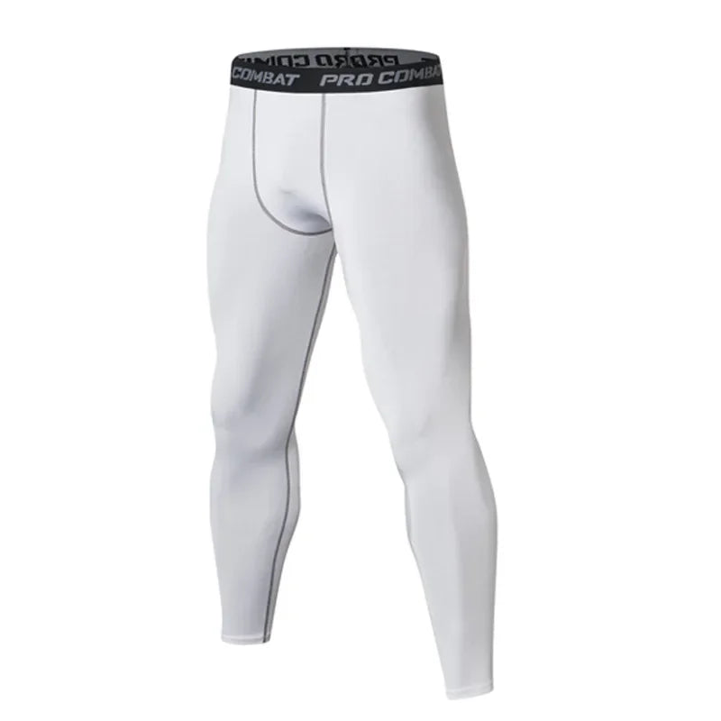 Men's Leggings Compression Pants Sports Leggings Basketball Quarter Shorts Quick Drying Running Training Stretch Fitness Pants