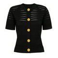 ZJYT Summer Cardigan for Women Knitted Tops Short Sleeve - View 4 | SAMAG