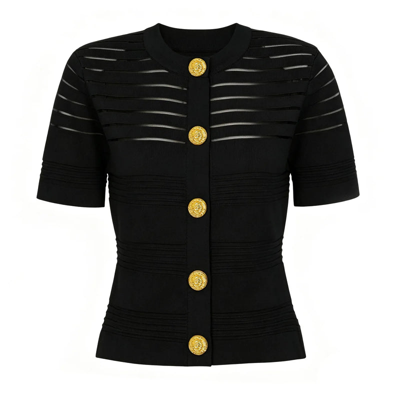 ZJYT Summer Cardigan for Women Knitted Tops Short Sleeve - View 4 | SAMAG