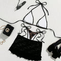 Swimwear Women Bikinis Set Backless Lace Up Bathing Suit | SAMAG