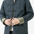 2025 Winter Chinese Style Men Casual White Duck Down Jackets Men Thick Warm Parkas Male Windproof Outwear Black Coats