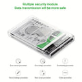 Transparent HDD Case HDD Enclosure 2.5 Inch SSD SATA To USB2.0 Type-C Adapter Portable External Hard Drive Box Tool-Free