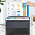 Accordion File Organizer with Safe Zipper, 13 Pocket Expanding File Folder with Front Pencil Pouch,  School Office Supplies