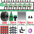 KESLA Garden 1/4'' Drip Irrigation Kit Automatic Watering System Nozzles for Farmland Bonsai Plant Flower Vegetable Greenhouse