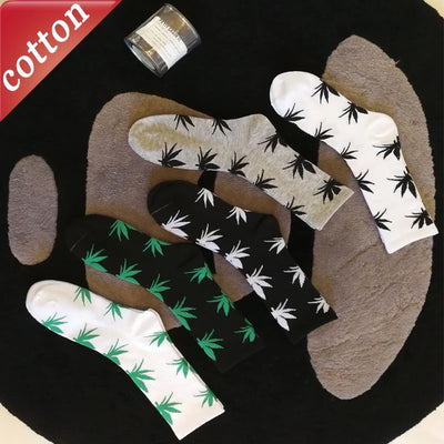 Unisex Socks Maple Leaves Fashionable Harajuku Casual | SAMAG