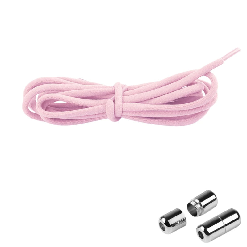 1/2/4 pairs Semicircle No Tie Shoelaces Elastic Sneakers shoelace Metal Lock Lazy Laces for Kid and Adult One size fits all shoe