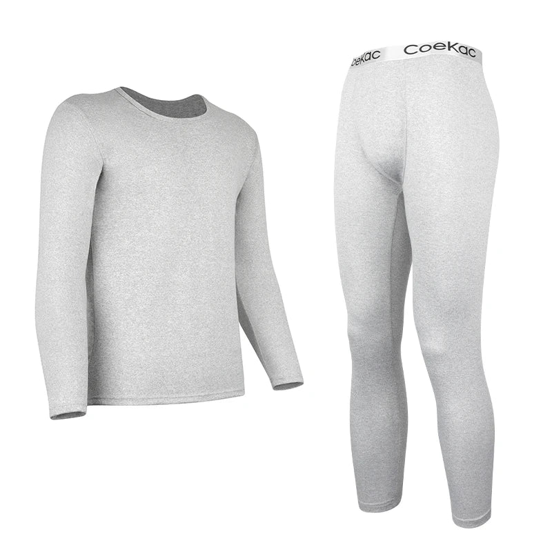 2PCS Mans Winter Thermal Underwear Set Warmth Slim Body High Elasticity Comfortable Top & Bottom Set Long Sleeves Autumn Clothes