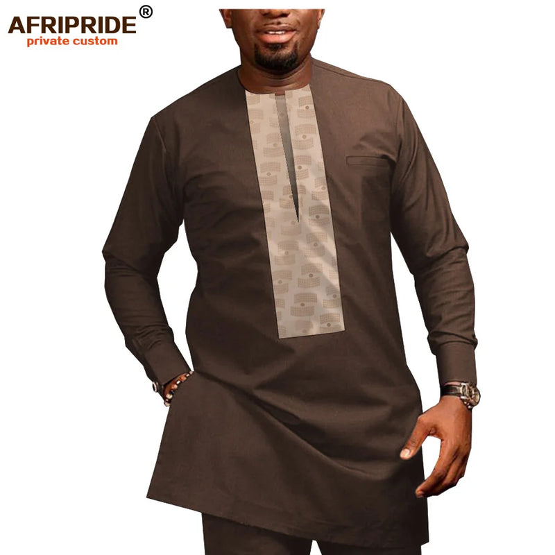 African Men Clothing Casual Tracksuit Dashiki Shirt | SAMAG