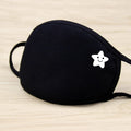 Black Face Mask Unisex Winter Warm Thickening Half Face Mouth Mask Cotton Cartoon Pattern Anti-Dust Anti- Respirator Kpop Mask