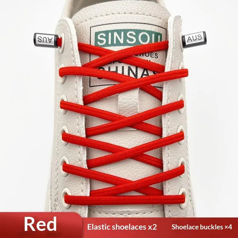 Elastic Lazy Shoelaces Thickened Round Quick Fit One Size Universal Sneaker Accessories For Adults Kids