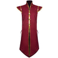 Mens  Medieval Viking Vest Long Vest Renaissance Sleeveless Jacket Knight Surcoat With Buttons Halloween Carnival Party Uniform
