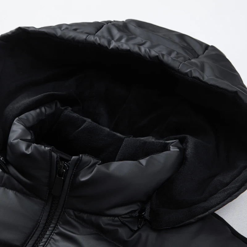 Men Lightweight Cotton Parkas Men Hooded Youth Casual Versatile Short Jacket Men Autumn and Winter Snow Clothing Thermal Jacket