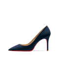 luxury women's shoes Black Suede Elegant Office Shoes Women Brand Pumps Red sole High Heels Pointed Toe Evening Dress Shoes 12cm