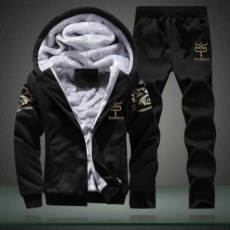 Wolf Czuadlte2024New Winter Men's Sports Set Casual Pants | SAMAG
