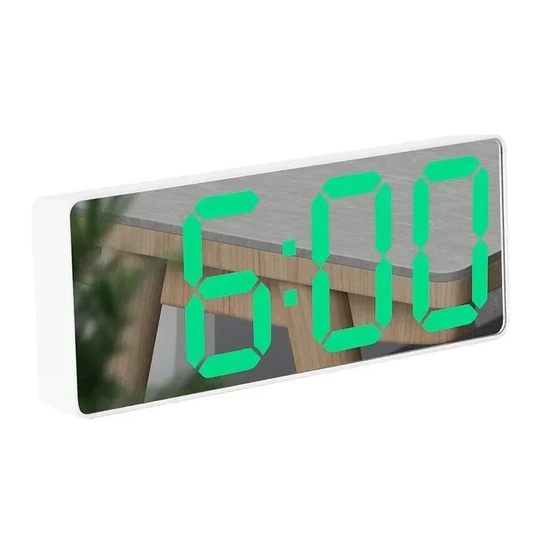 Alarm Clock Chargeable Music Digital Desk Clock Led Snooze Table Decorations Night Mode Electronic Control Voice Wall Clocks