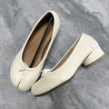 Spring Summer Microfiber Leather Split Toe Women Pumps Fashion Pleated Designer Low Heeled Tabi Soft Soles Loafers Casual Shoes