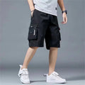 Black Hip Hop Cargo Shorts for Men's Summer Wide Leg | SAMAG