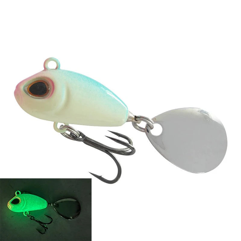 Mini VIB Fishing Lure With Rotating Spinning Metal Blade | SAMAG