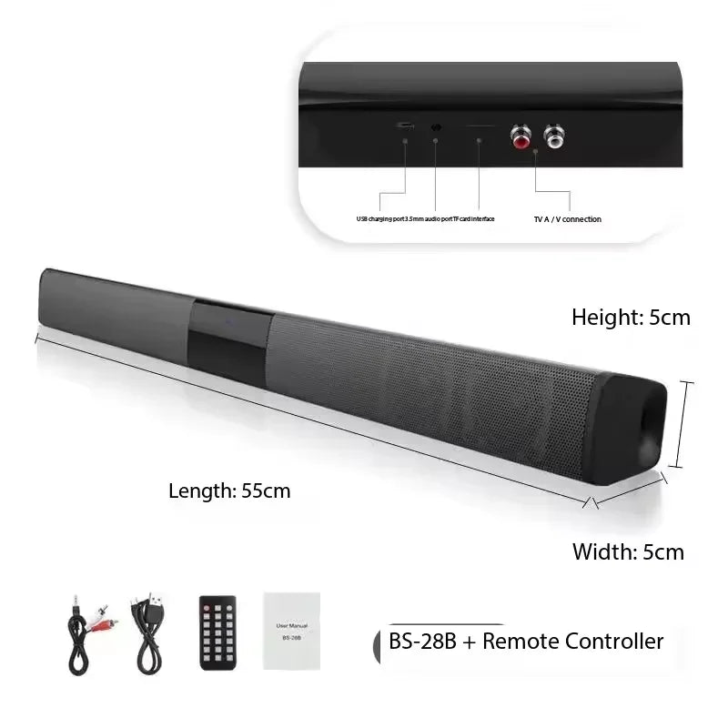Powerful Wireless Bluetooth Speaker for Home Theater Computer TV Car Sound Box Soundbar Heavy Bass Subwoofer Radio Caixa De Som