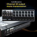 Gooermi DM32 32 Channel Digital Audio Mixer USB PC Recording DJ Mixing Console with 48V Phantom Power for Studio Live Streaming