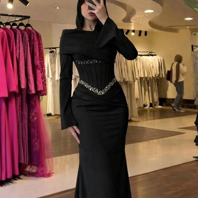 Contessa Custom Modest Mermaid Evening Dress Long Sleeve | SAMAG
