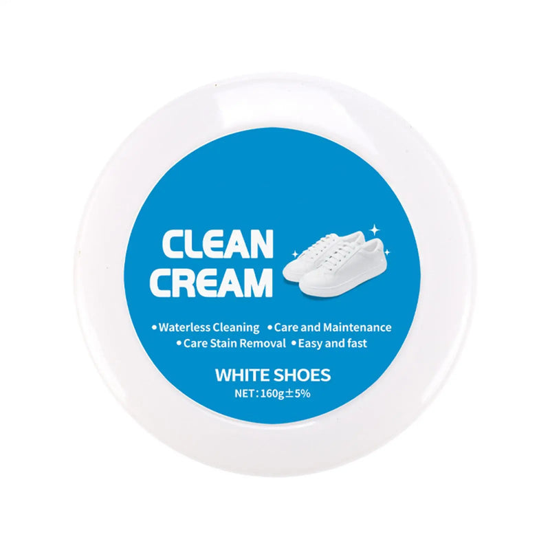 NEW White Shoe Cleaner Long-Lasting Cream With Sponge Nourishing Shoe Cleaning Stain Treater For Rubber Canvas Sole Stain