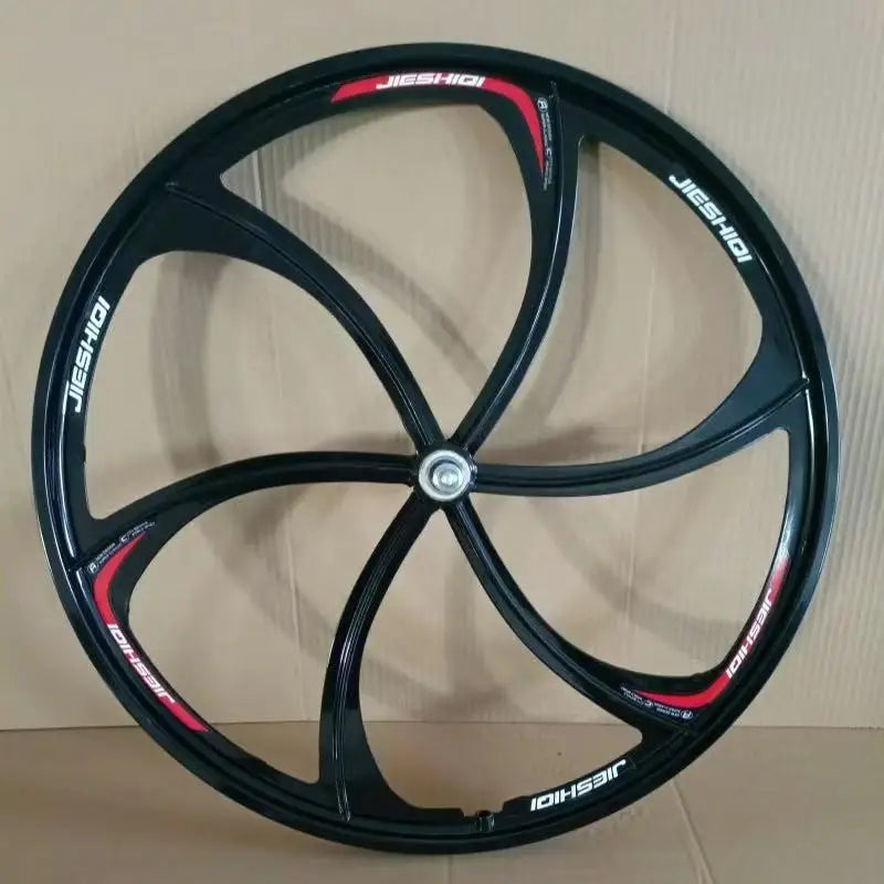 24/26 Inch Aluminum Magnesium Alloy Solid Tire Wheel Hub Bicycle Integrated Wheel Hub Front Wheel Hub Bicycle Accessories