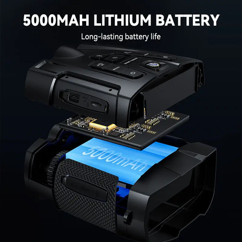 4K Night Vision Binoculars 10x Digital Zoom 7-level Infrared Night Vision Tactical Flashlight Hunting Observation Equipment