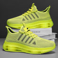 Men's Breathable Knitted Sports and Casual Sneakers - Lightweight Running Shoes with Pvc Cushioning, Lace Closure and Texture Grip, Bring All Day Plaid, Daily Sports Shoes | Fashionable Crossover Shoes | Comfortable Fit