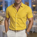 Men's Fashion Striped Shirts, Casual Breathable Lapel | SAMAG