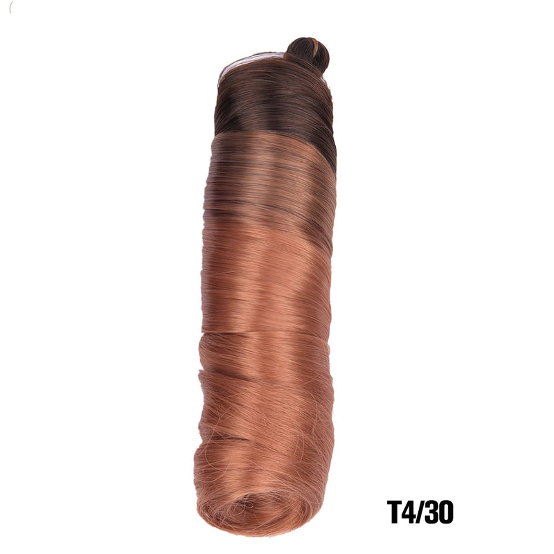 Loose Wave Braiding Hair Extensions 24" Synthetic Spiral Curls Braids Hair Pre Stretched Bouncy Braid French Curls Braiding Hair